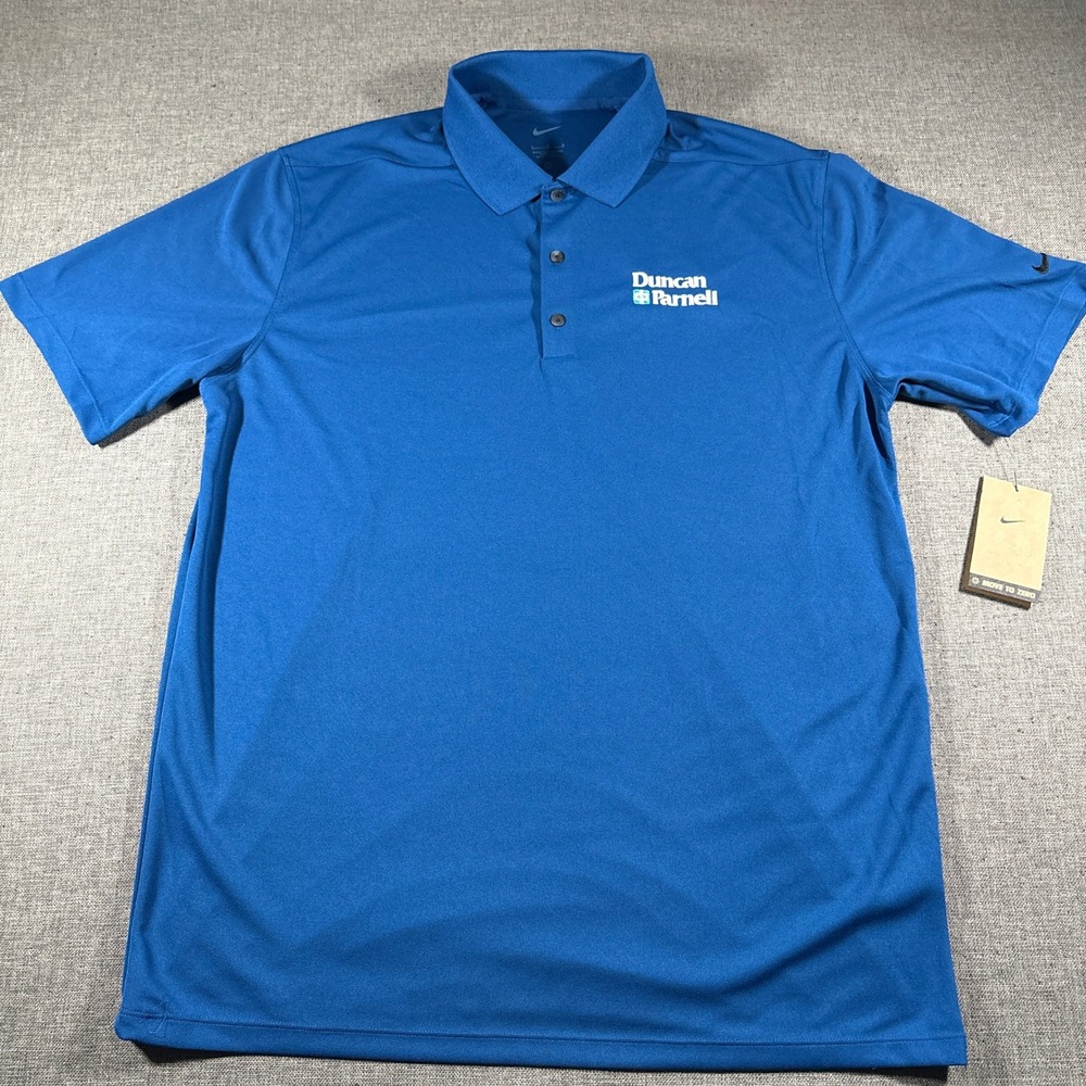 Nike‎ Golf Polo Mens Large Blue Performance FV5507-431 Short Sleeve Dri-FIT
